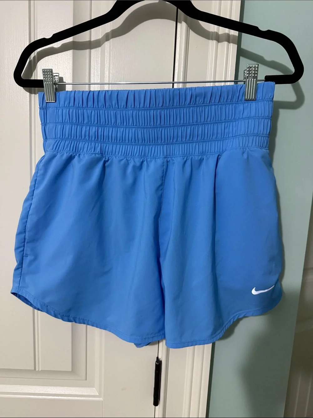 Nike Women’s Bright Blue Athletic Shorts with Smocked Waistband